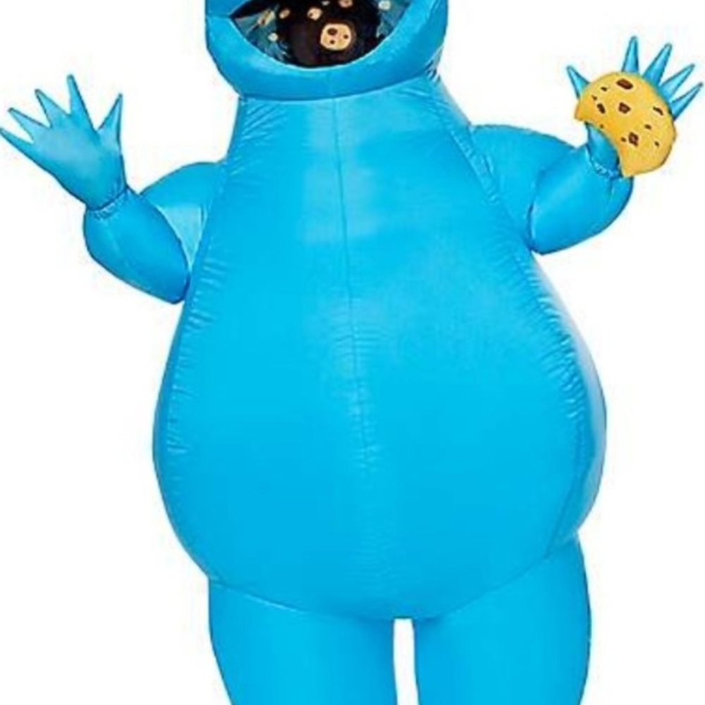 Spirit Bright Blue Inflatable Monster Costume for ADULT